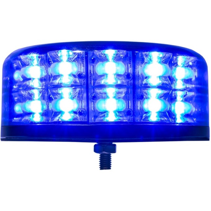 Girofar LED aerodinamic 12-24V 24 LED-uri de 3W - 5 ani Garantie - 1 punct (ax filetat) de prindere